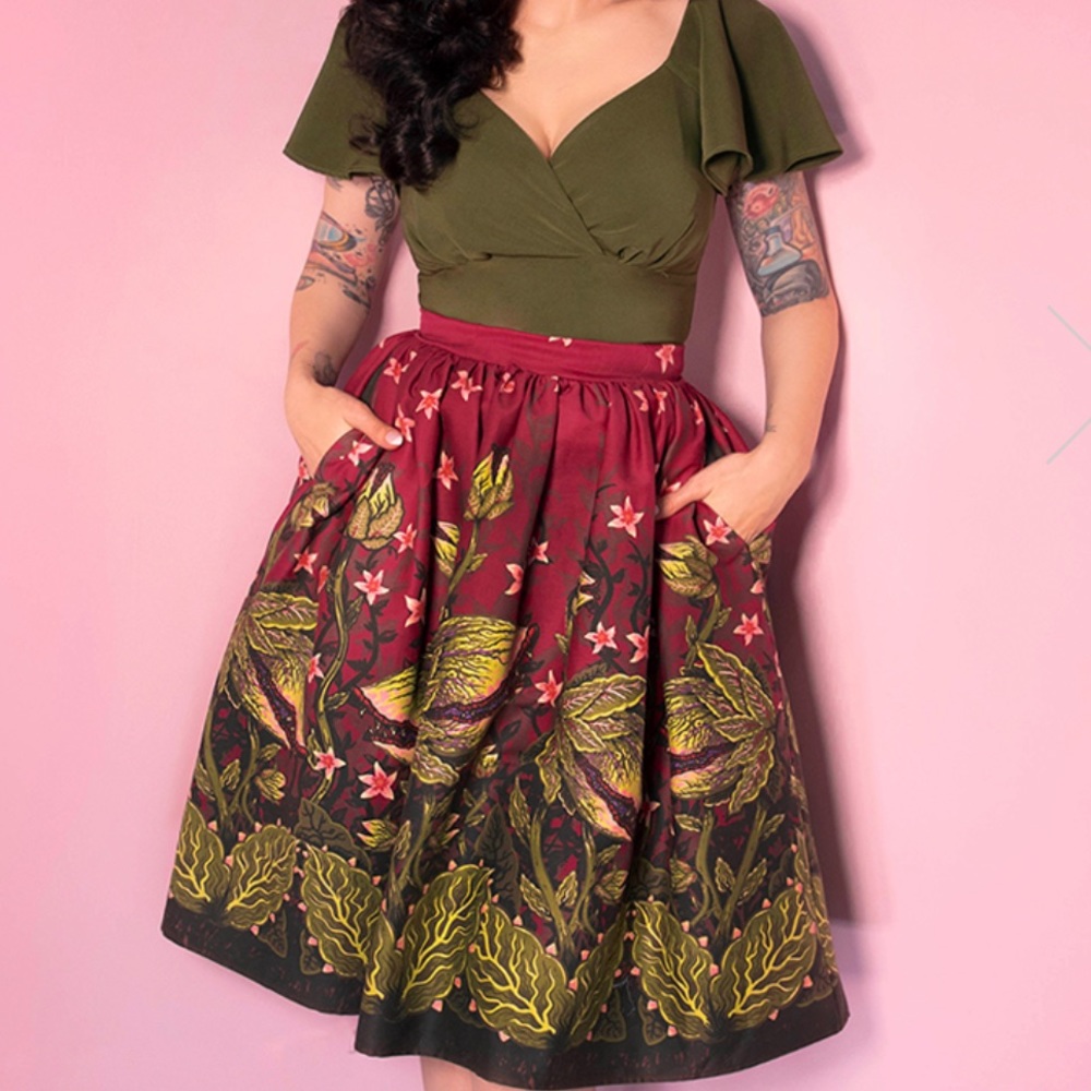 Vixen Swing Skirt in Maneating Monster